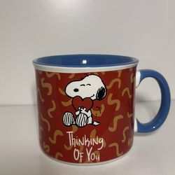 Snoopy Peanuts, Thinking Of You Coffee Mug 21 Ounce