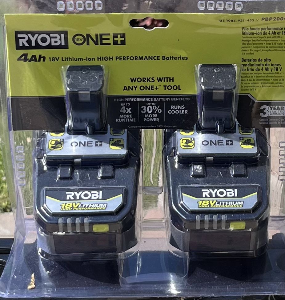 Ryobi 4Ah 18 V Lithium-ion High Performance Batteries