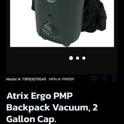 Ergo Backpack Vacuum BRAND NEW