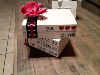 Custom Personalized stamped books / love blocks