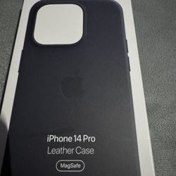 Apple iPhone 14 Pro Leather Case Black New 