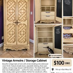 Vintage Amoire/Storage Cabinet 
