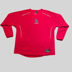 Los Angeles Angels red and white Easton vintage baseball crewneck workout sweatshirt Size XL