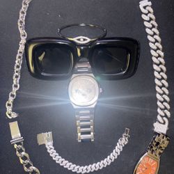 Jewelry Tennis Necklace Bracelet Watch 