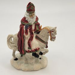 Pipka Christmas Miniature Figurine Sinter Klaas 2.5" Riding Horse 11450