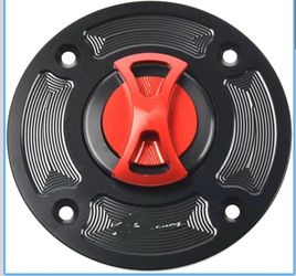 Suzuki HAYABUSA Keyless Fuel Gas Tank cap Cover, Red, Riderjacky