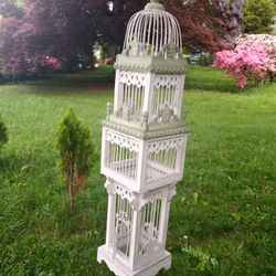 Beautiful 3 Story Vintage  bird Cage