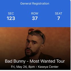 4 Bad Bunny Tickets - Tonight Friday May 24