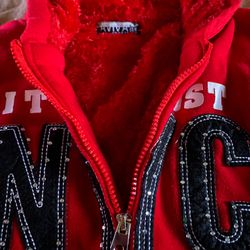 It’s Just NYC And Me Red Hoodie With Zipper