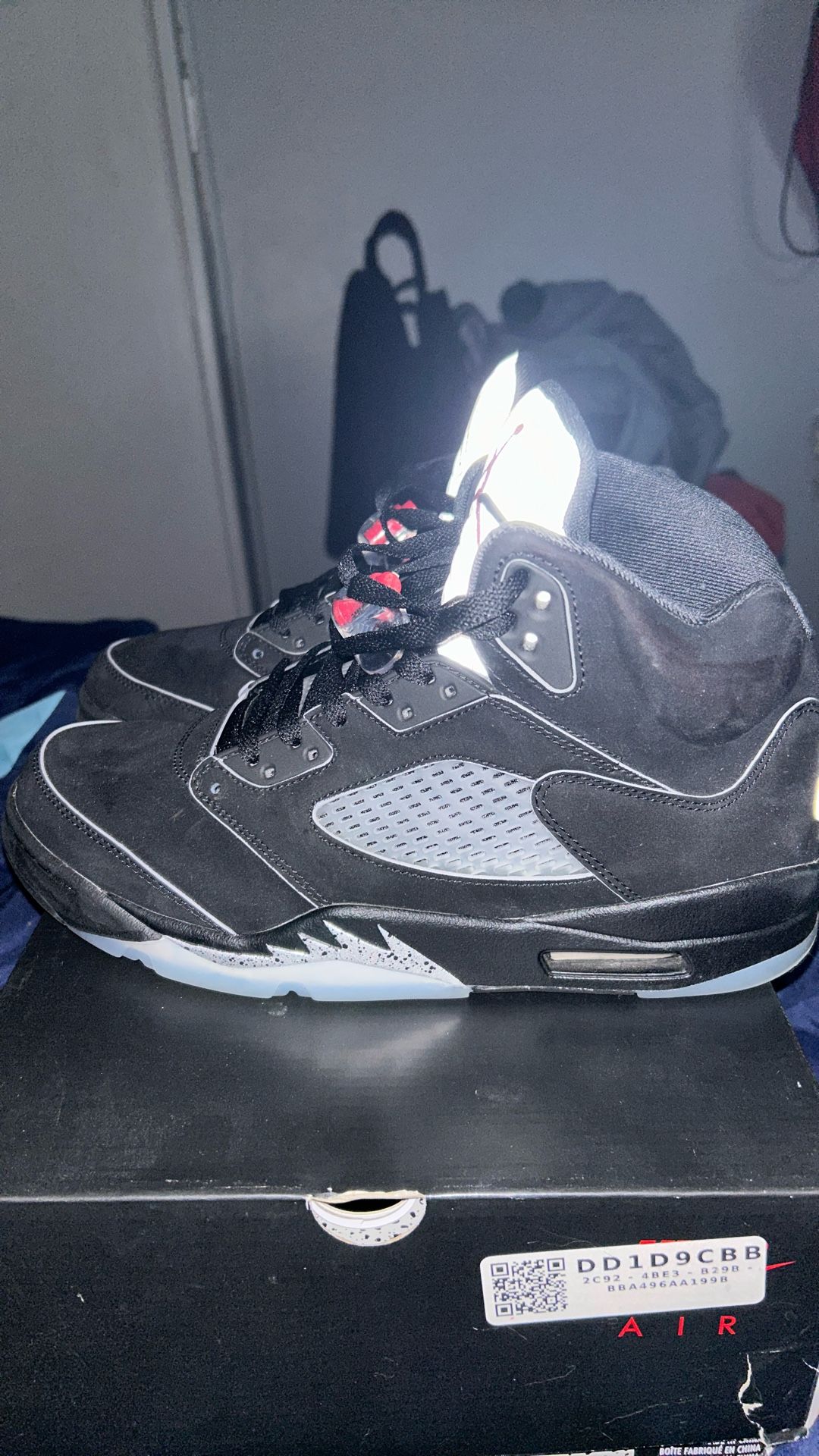 Jordan 5 Black Mettalic Reimagined Size 10