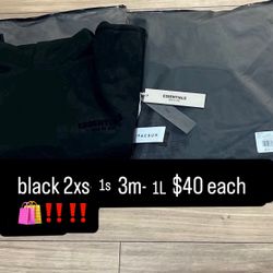 black essential hoodie