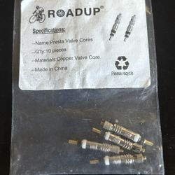 ROADUP Presta Valve Cores Silver Copper 10 Pieces for Bicycle Tire Tubes