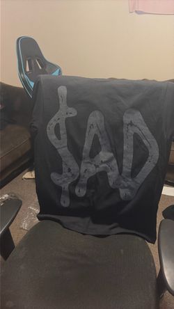 SAD Drip Graphic Black T-Shirt