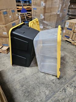 27gal Black & Clear Containers $10 Each..!!!