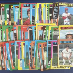1975 Topps Baseball Card Lot No Duplicates