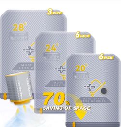 15-Pack Vacuum Bags for Travel with Wireless Rechargeable Pump
