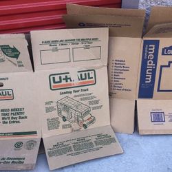 Set Of 7 Sturdy Moving Boxes Medium Size Lowe’s UHaul Storage Home Organization  