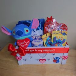 Will You Be My Valentine Stitch Theme Basket