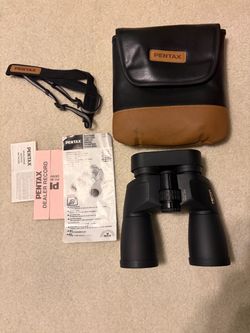 Pentax Binoculars with Case and Strap