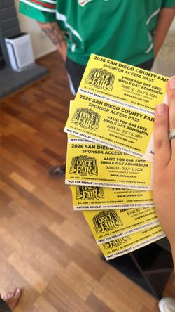 12 fair tickets! $60 bucks come pick up last day of the fair.