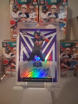 Pete Crow-Armstrong Leaf Valiant RC /25 Auto Card cubs
