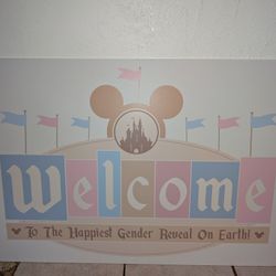 Gender Reveal Sign Disney 