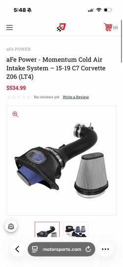 aFe Power Momentum Cold Air Intake – C7 Corvette Z06 (LT4) 2015–2019