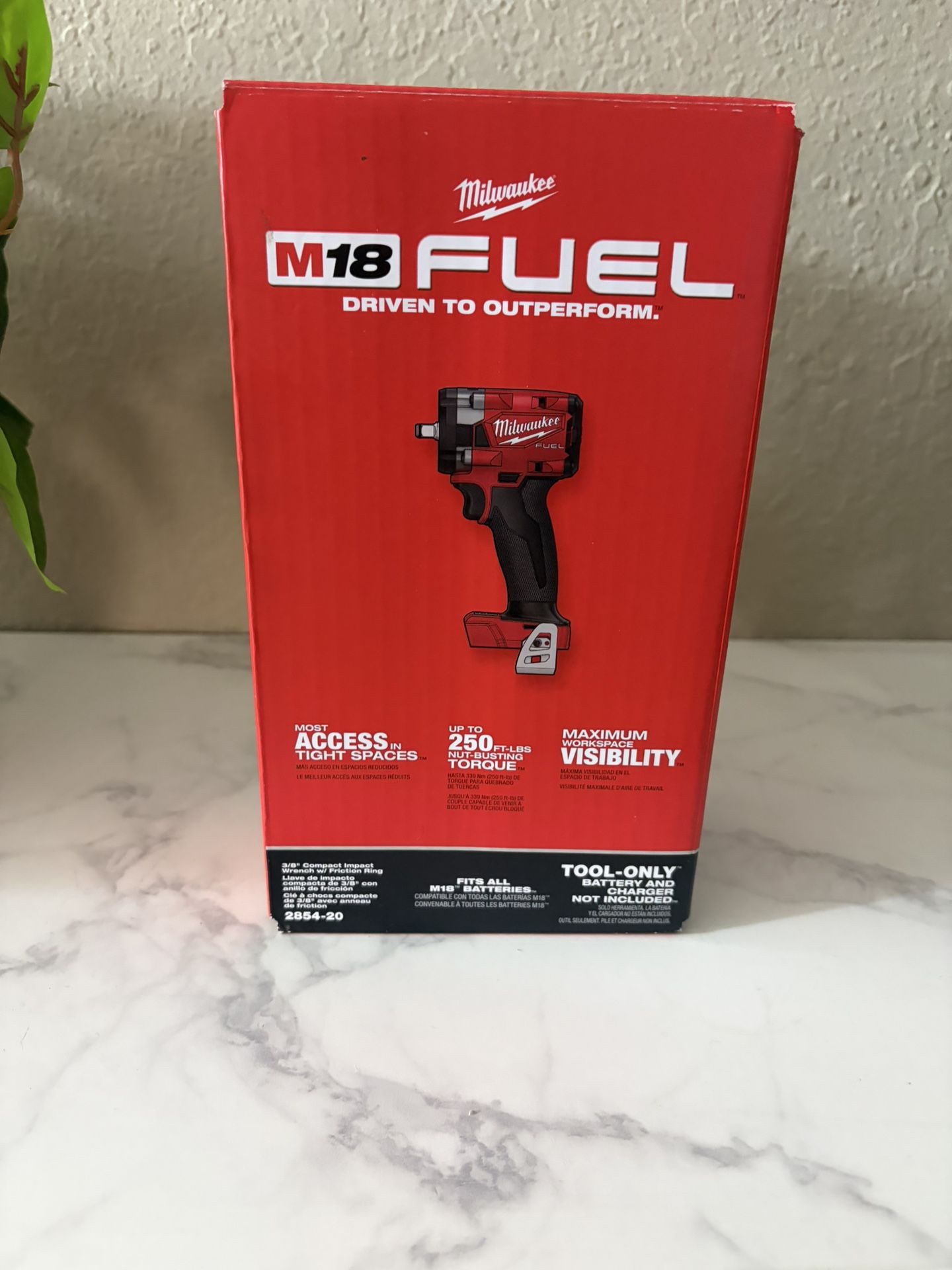 Milwaukee M18 FUEL 18V Compact Impact Wrench - 2854-20 -TOOL ONLY