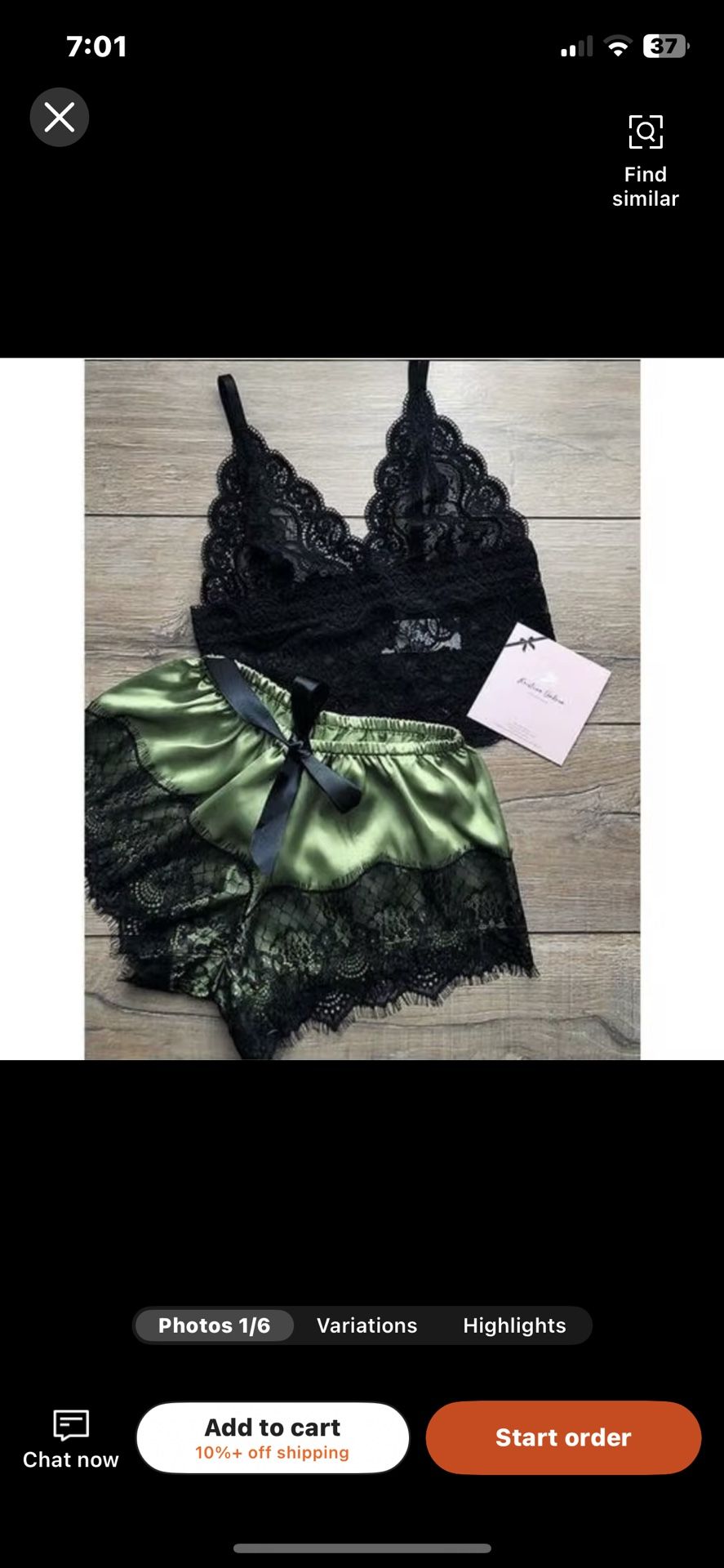 Soft Satin Pajamas Set – Comfortable Lingerie Shorts Sleepwear