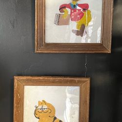 Vintage Pictures Donald Duck & Garfeild