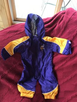 0/3 Month Vikings Infant Windbreaker Onsie