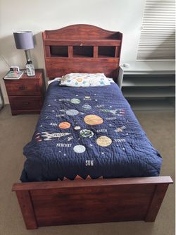 Complete Kids Bedroom Set – Twin Trundle Bed, Dressers, Nightstand + 2 Mattresses
