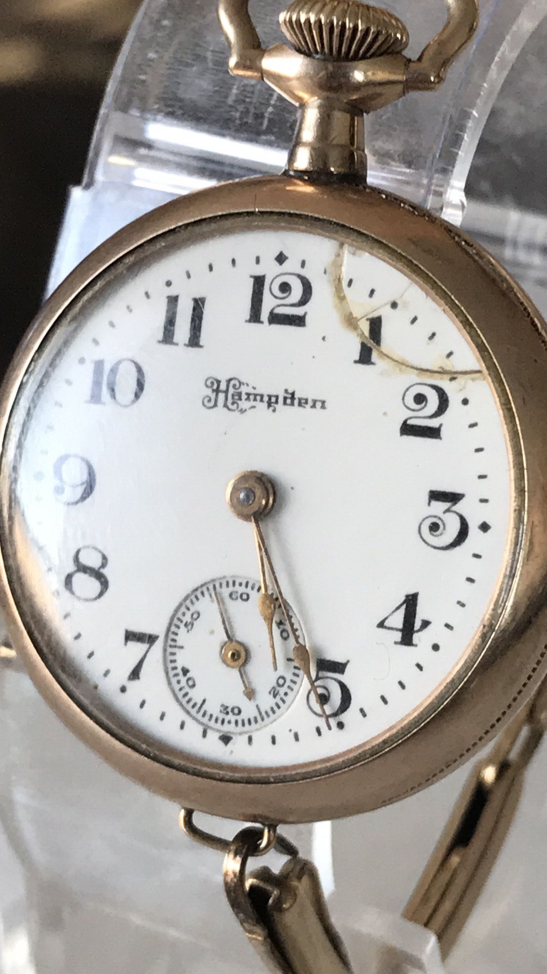 Vintage Hampden Watch Size 3s 7 Jewels !!!