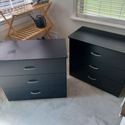 Dual 3 Drawer Dressers, Good Shape