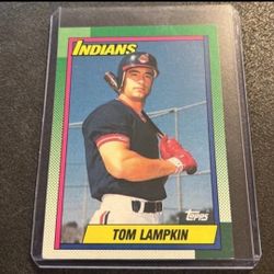 1990 Topps Baseball Card Tom Lampkin Cleveland Indians #172
