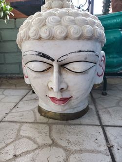 Solid marble buddha, 17in approx 75-85lbs