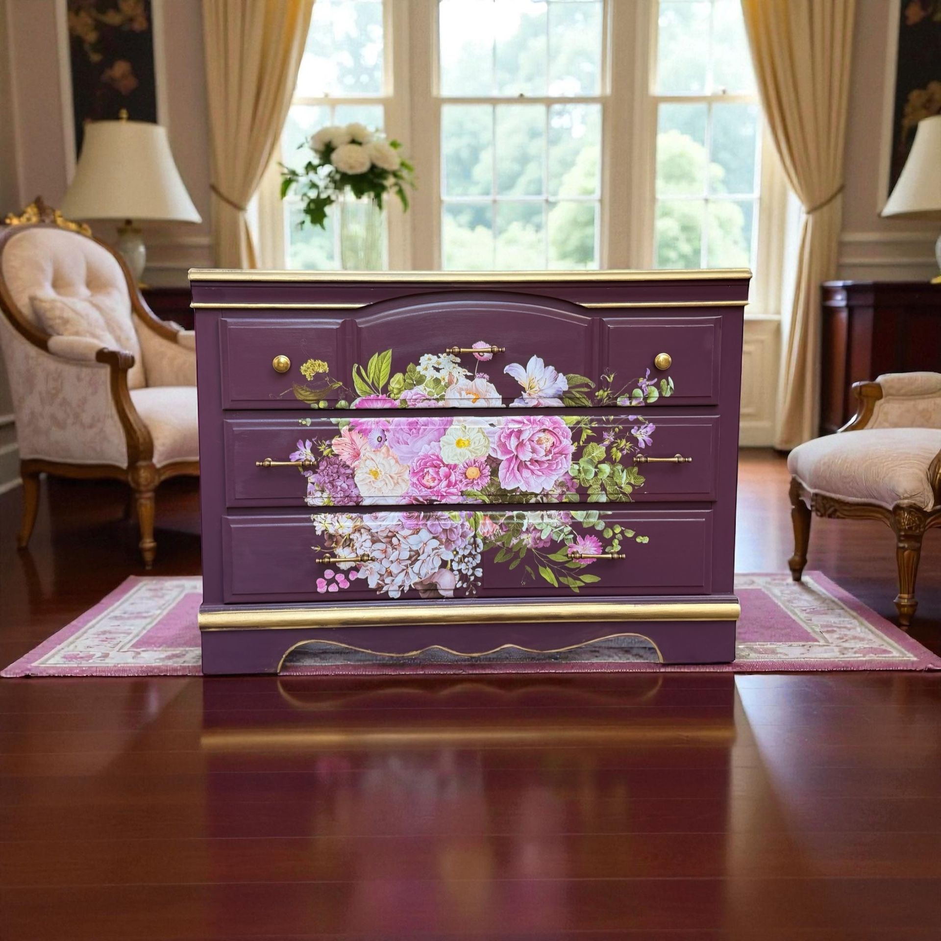  Bassett “A stroll in Caserta” dresser