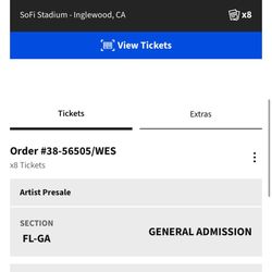 Kanye West Floor 10 Tickets 
