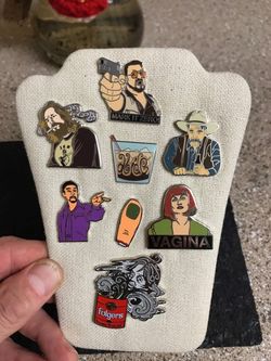 Big Lebowski Lapel Pins! Abide Bowling Caucasian Jesus Vagina