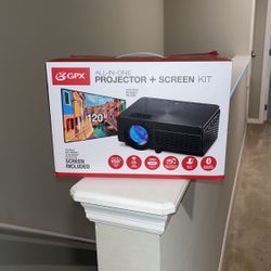 GPX ALL IN ONE PROJECTOR AND SCREEN