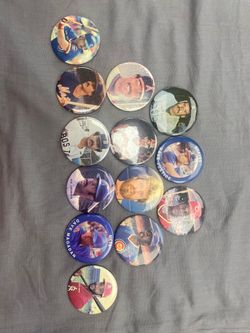Vintage MLB Baseball Player Pog Slammers Lot of 12 Cubs Mets Red Sox Braves Angels
