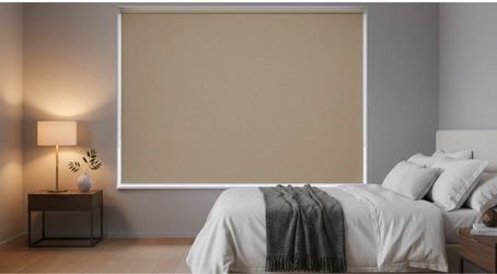 Soluna Blackout Roller Shade – 46.5” x 70.5” – Flax