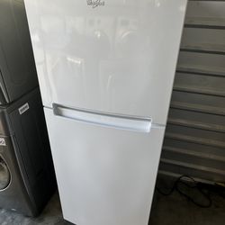 Whirlpool refrigerator top bottom door 11cu.ft  working perfectly no issues at all extra for delivery same day delivery and Installation available dim