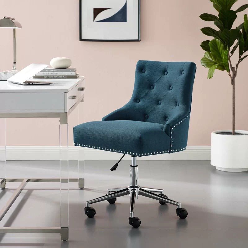 Swivel Upholstered Fabric Office Chair