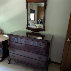 Solid Wood Dresser W/ Mirror 