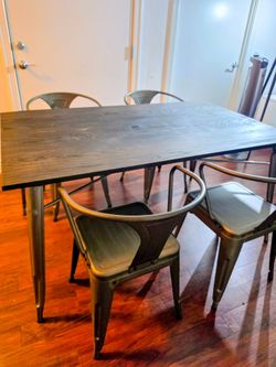 Carbon Loft Vintage Tabouret Stacking Dining Chairs - SET OF 4 - Metal Steel