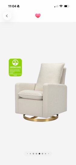 Cream Boucle Swivel Glider Chair
