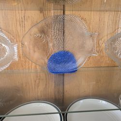 Glass Fish Serving Set