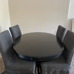 Black Stain Wooden Table
