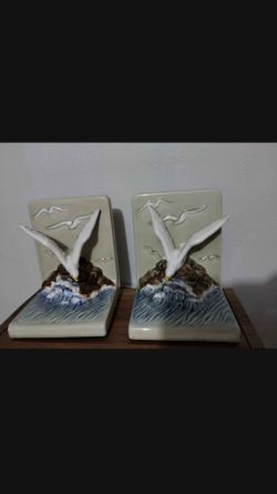 VINTAGE OTAGIRI BOOKENDS - SEAGULL  6"×5"